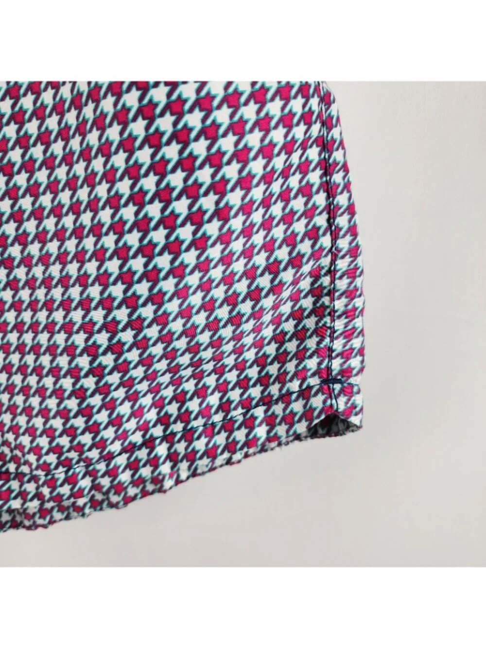 Mr Swim Shorts Mens 34x6 Multi Houndstooth Pattern Boardshort Shorts